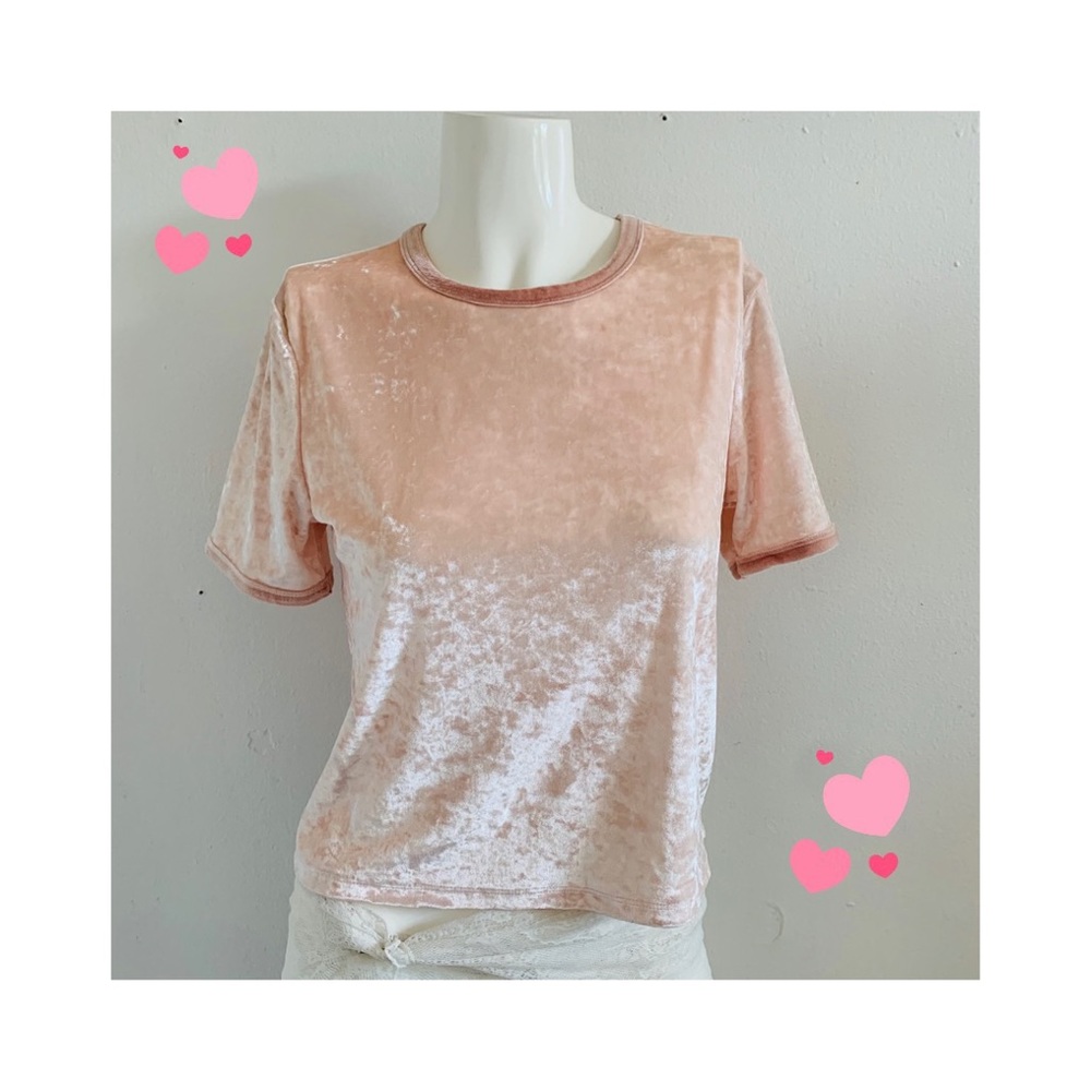 Pink Velvet Crop Top.
